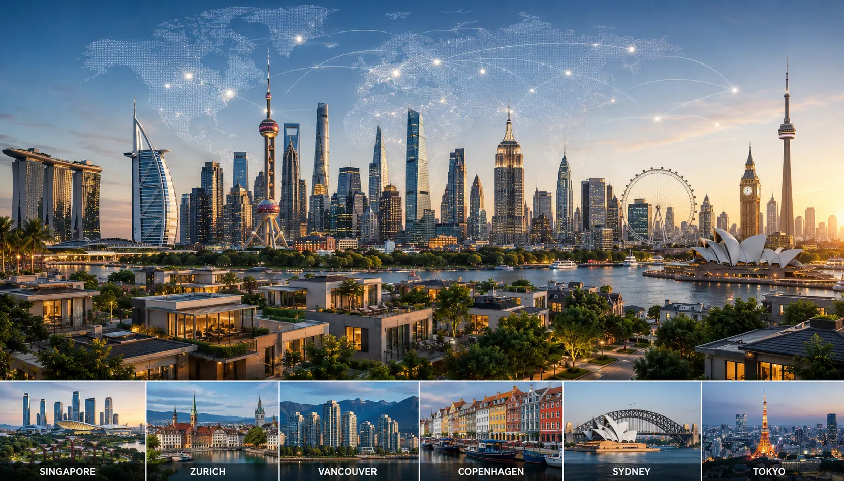 Top 30 Residential Cities in the World